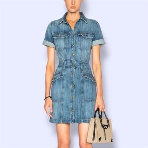 CURRENT/ELLIOTT Trucker Shirt Dress